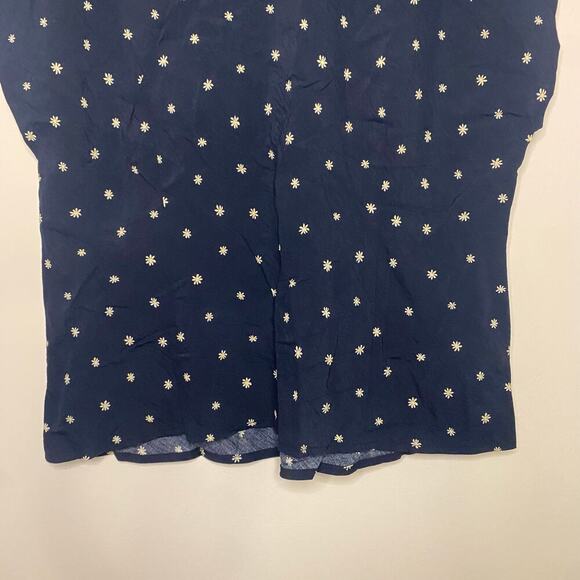 NWT Madewell V Neck Cap Sleeve Ditsy Floral Dressy Work Blouse Top Size 12 - Picture 13 of 16